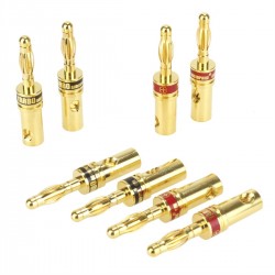 YARBO SC03 Fiche Banane Plaquée Or 24k Ø4mm (Set x8)