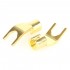 HICON HI-CTA01 Gold Plated Spade Plug 45° Ø5.5mm (Unit)