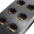 AUDIOPHONICS MPC6 Aluminium Power Distributor 6 sockets Gold Plated Black