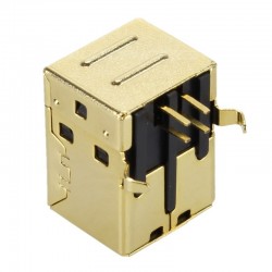 Gold plated USB Female Type B 2.0 plug