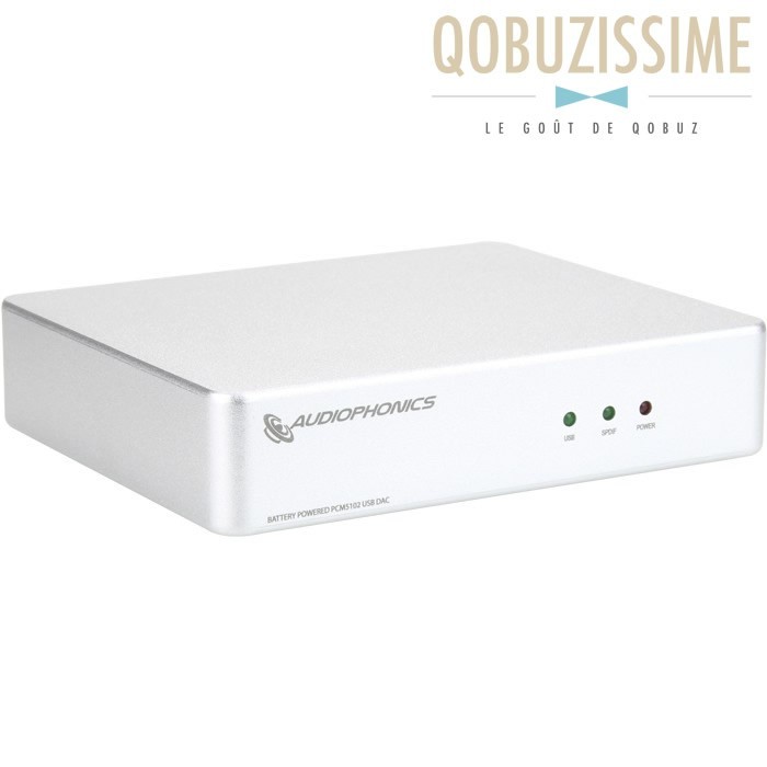 AUDIOPHONICS DAC PCM5102 sur batterie 32bit 384kHz Interface XMOS USB