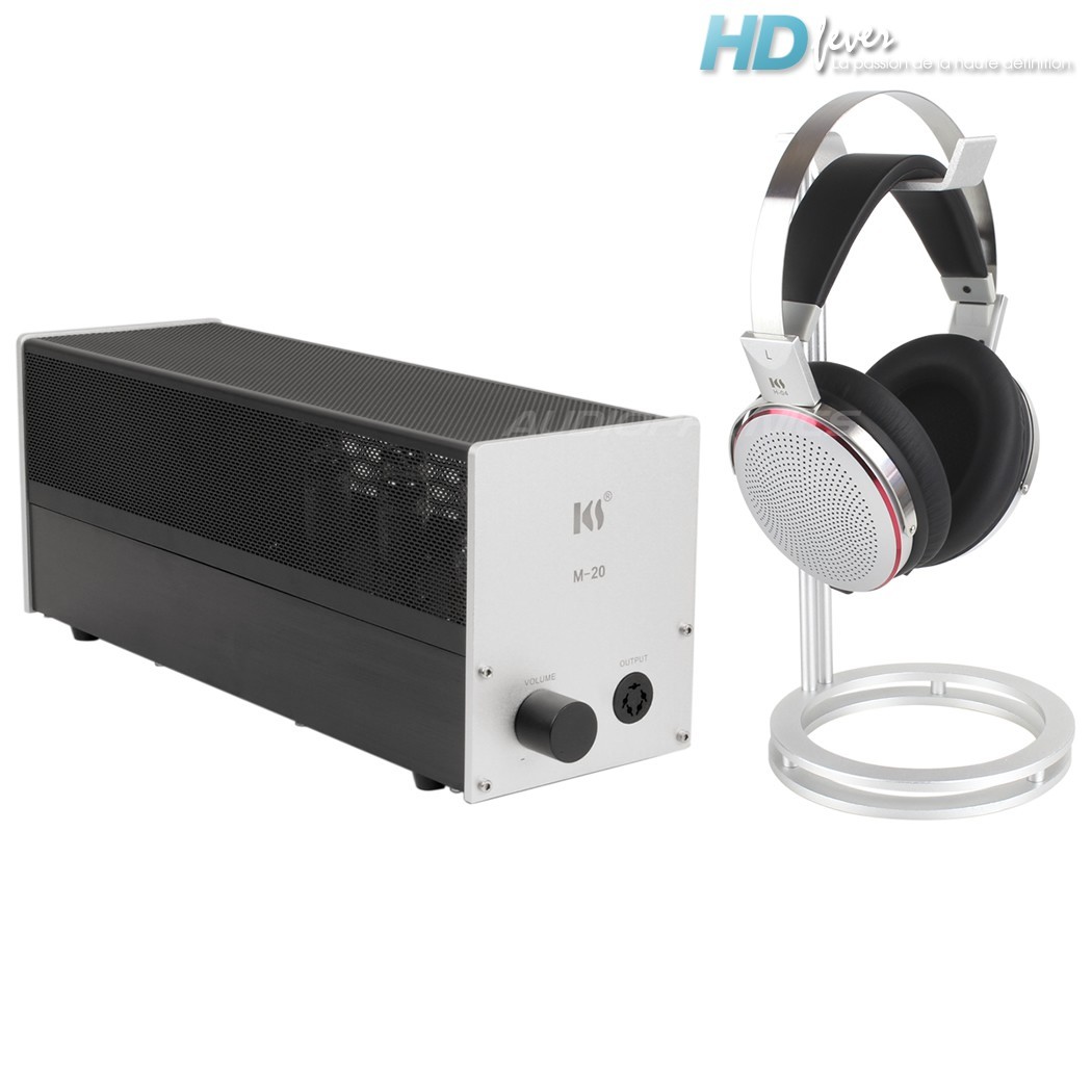 KINGSOUND M-20 Amplificateur à Tubes & KS-H4 Casque Electrostatique Pack Argent
