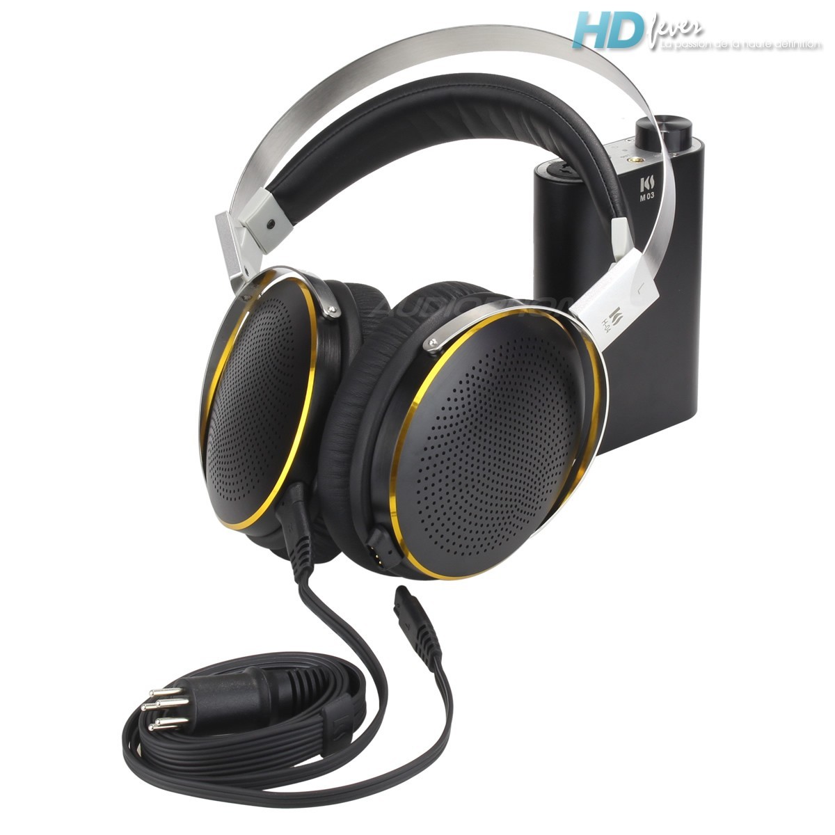 KINGSOUND M-03 Portable Amplifier & KS-H4 Electrostatic Headphone Pack Black