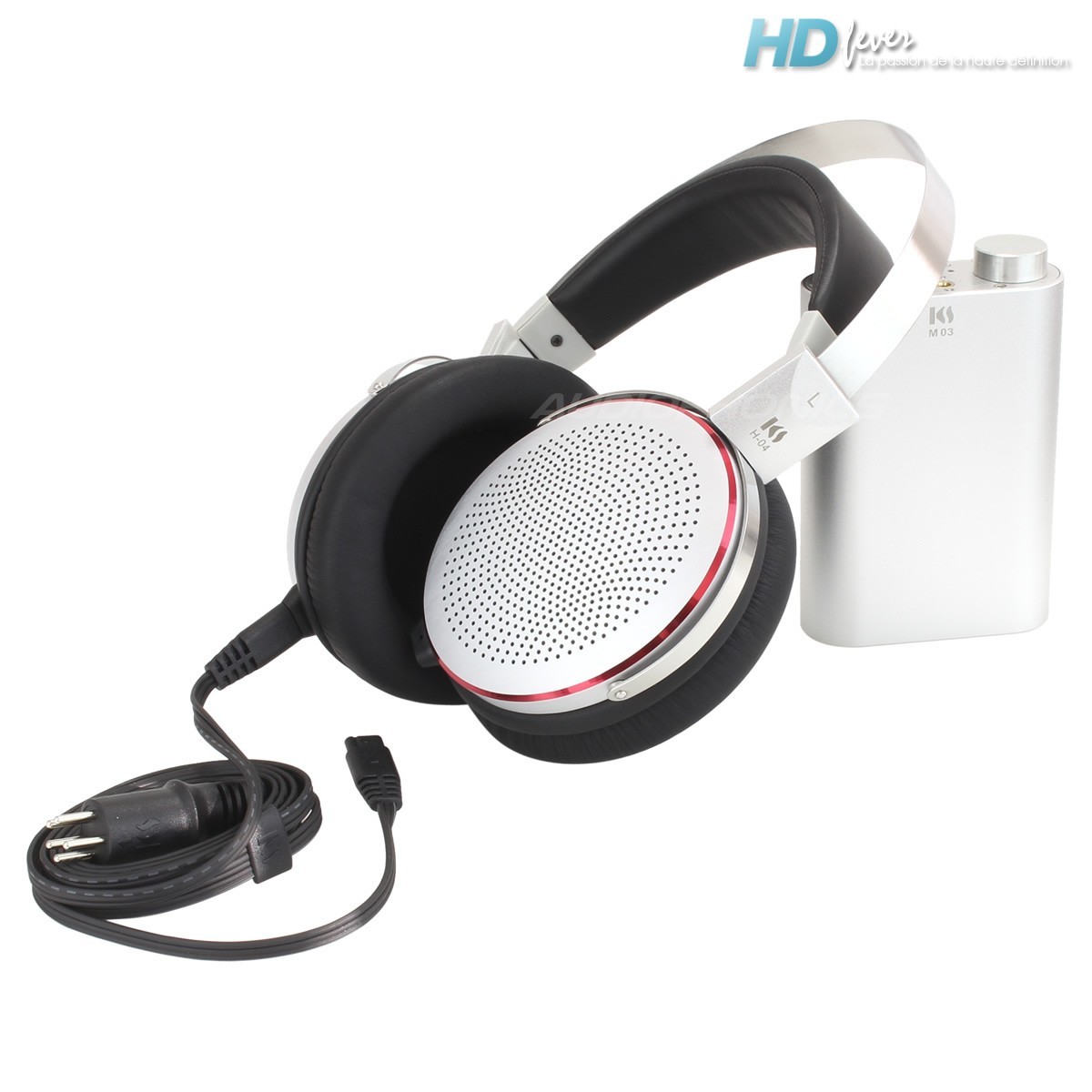 KINGSOUND M-03 Portable Amplifier & KS-H4 Electrostatic Headphone Pack Silver
