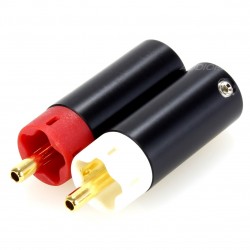 ELECAUDIO TE-RC85S Connecteurs RCA Cuivre Tellurium Plaqué Or Ø 8.5mm (La paire)