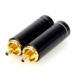 ELECAUDIO TE-RC90S RCA Plugs Tellurium Copper Gold Plated Ø 8.5mm (Pair)