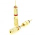 MONACOR SPC-425/P Gold plated Reducers for Speaker Cables 2mm (Pair)