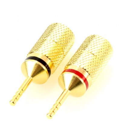 Monacor SPC-425/P Gold plated Reducers for Speaker Cables 2mm (Pair)