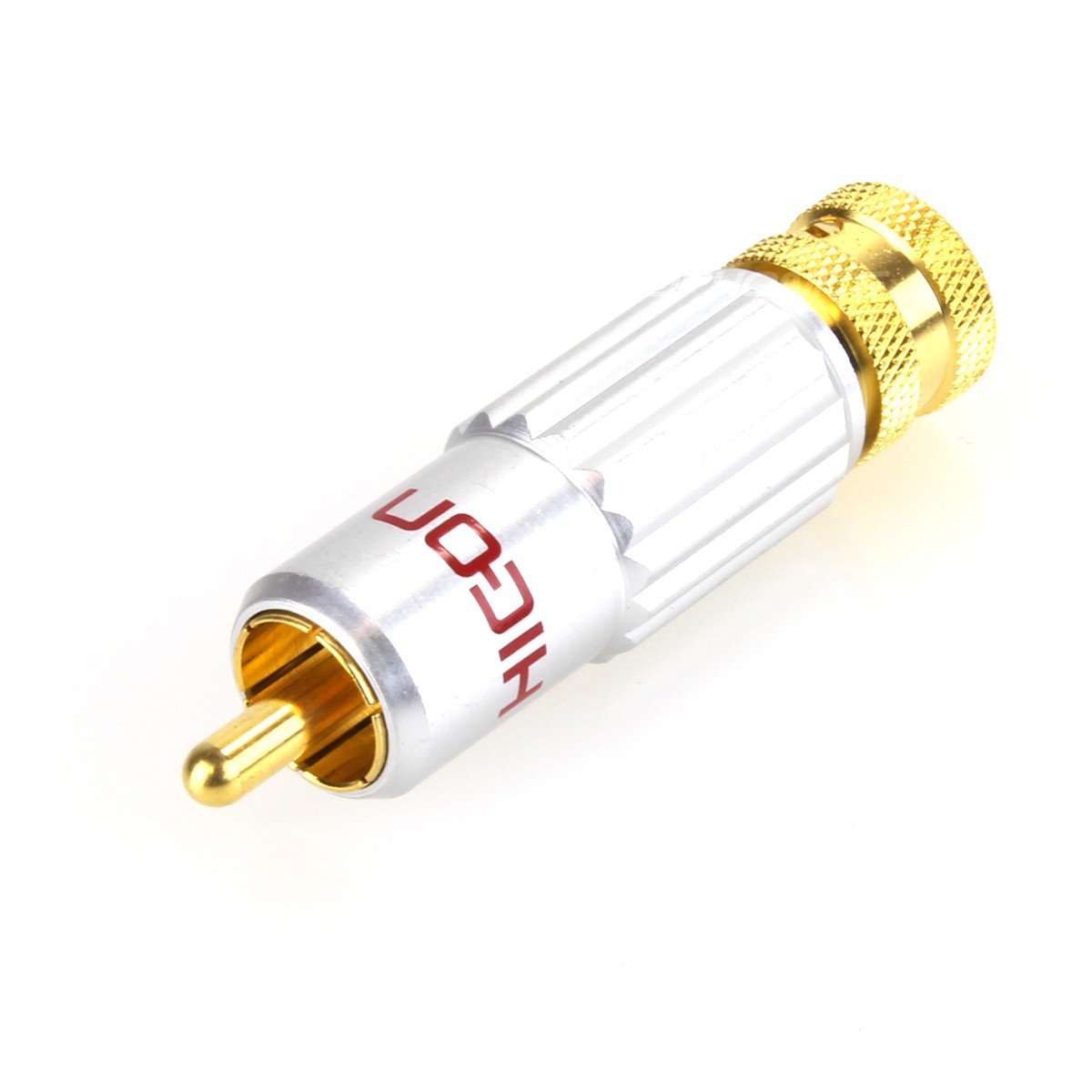 Hicon CM13-RED RCA Connector Plated Gold Ø8mm (Unit)