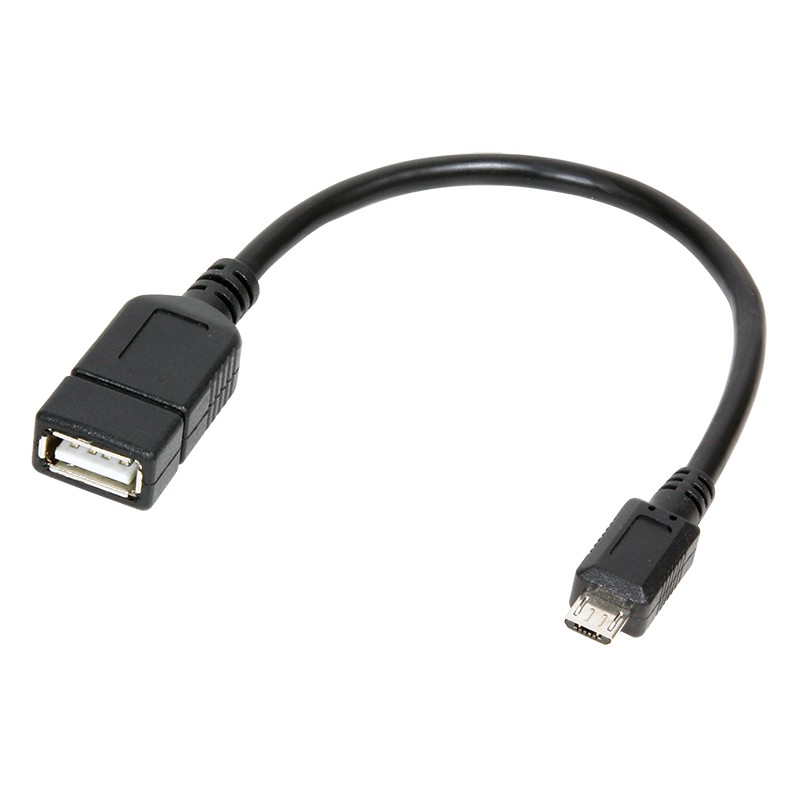 Mobile-Laden OTG Adaptateur Câble Compatible Avec Vivo Y20, Micro USB Vers USB, Env. 15cm, Pour Le Transfert Direct De Photos, De Vidéos Et D'autres