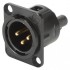 NEUTRIK NC3MDS1 Male XLR 3 Pins socket / inlet Gold plated