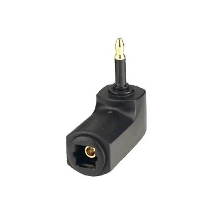 Adaptateur Toslink femelle vers Mini Toslink 90° 3.5mm