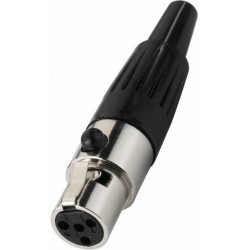 Monacor XLR 407/J mini femelle plug 4 pin with clamping