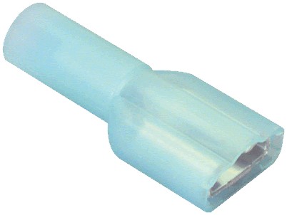 Cosse Plate Femelle Isolée 6.3mm 1-2mm² Bleu (x10)