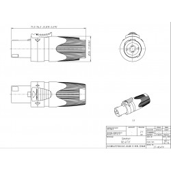 Fiche Speakon NEUTRIK Femelle NL-4FX