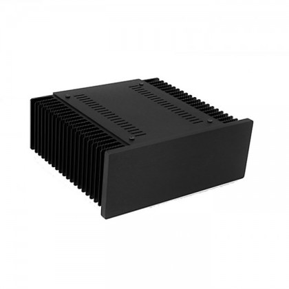 Hifi2000 MiniDissipante Chassis Heatsink 2U 200mm 10mm Black front panel