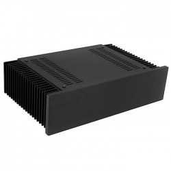 Hifi2000 MiniDissipante Chassis Heatsink 2U 200mm 10mm Black front panel