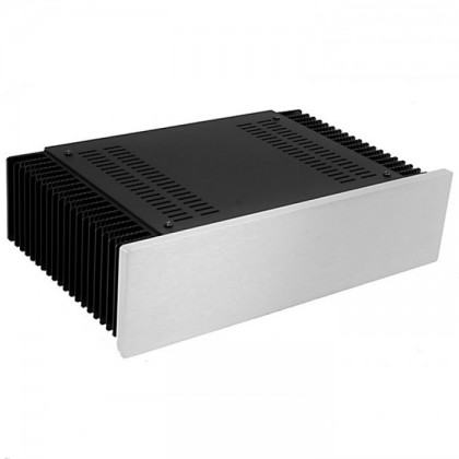 Hifi2000 MiniDissipante Chassis Heatsink 2U 200mm 10mm Silver front panel