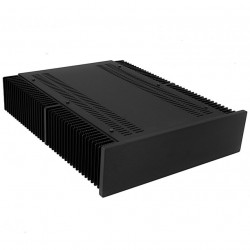 Hifi2000 MiniDissipante Chassis Heatsink 2U 400mm 10mm Black front panel