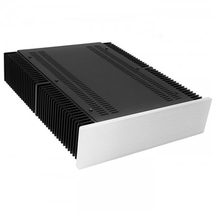 Hifi 2000 Boîtier avec Dissipateur 2U 400mm Façade Argent 10mm