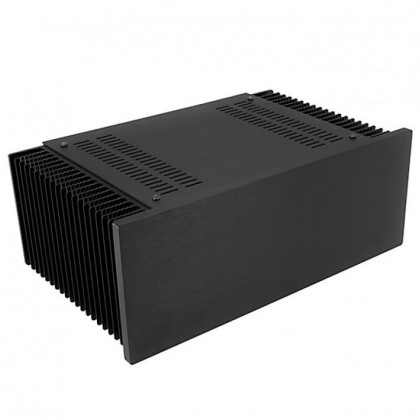 Hifi 2000 Boîtier avec Dissipateur 2U 200mm Façade Noire 10mm