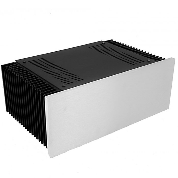 Hifi2000 MiniDissipante Chassis Heatsink 3U 200mm 10mm Silver front panel