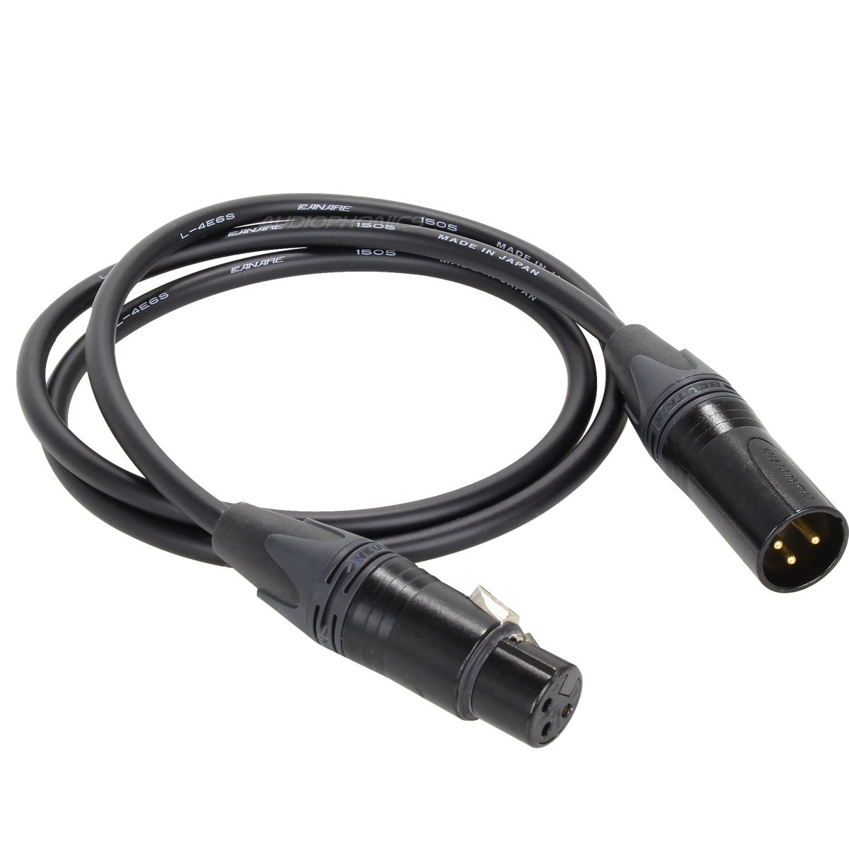 CANARE EC01 XLR Mono Cable Male to Female with L-4E6S 1m (Unit)