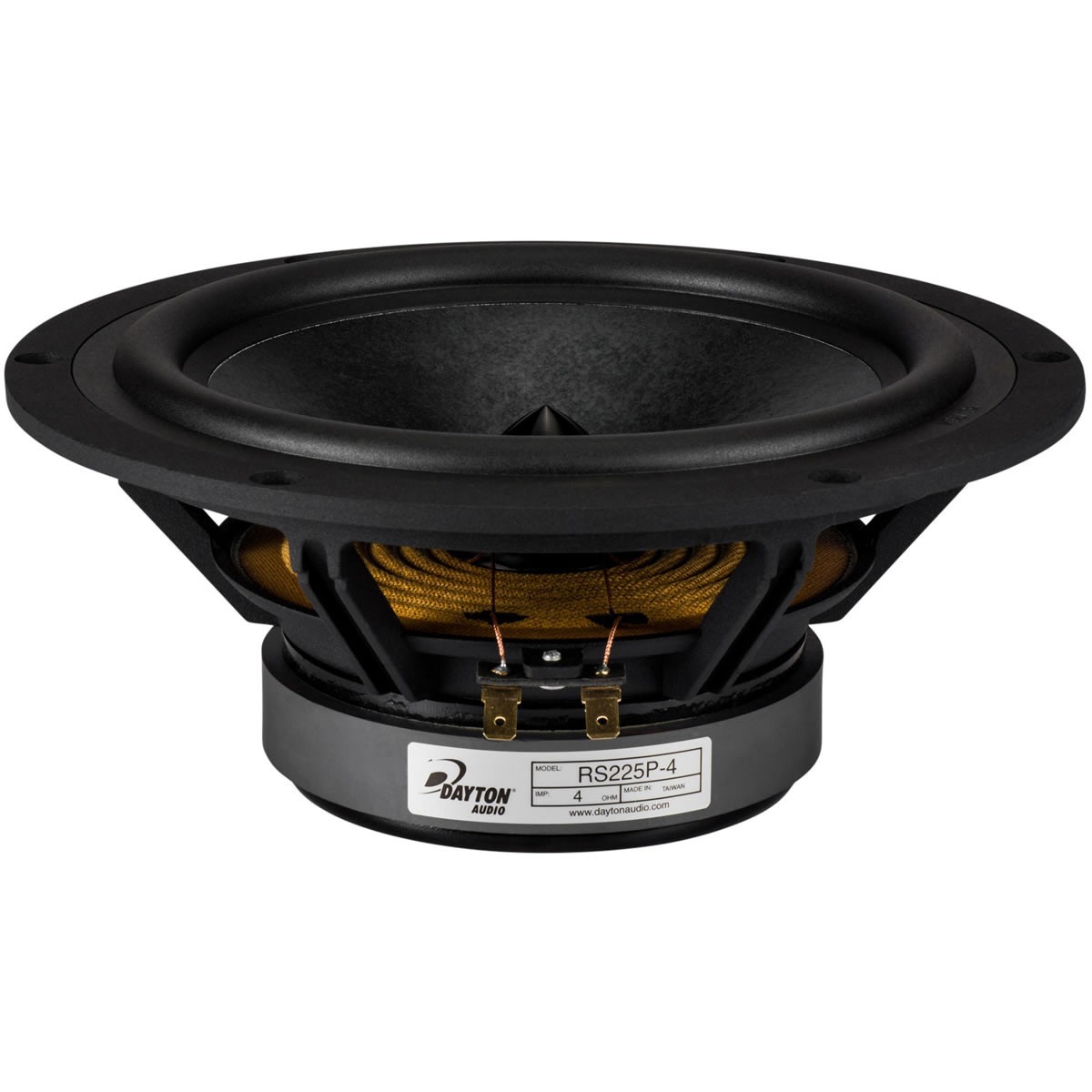 DAYTON AUDIO RS225P-4 Reference Haut-Parleur Bas Médium Papier 80W 4 Ohm 94dB 35Hz - 5500Hz Ø22cm