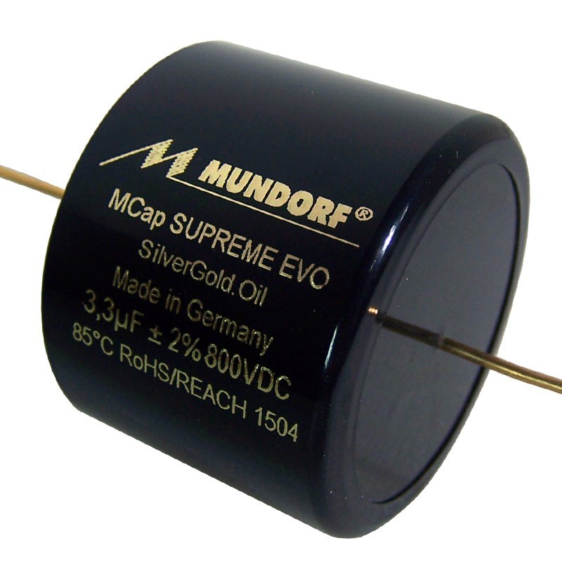 MUNDORF MCAP SUPREME EVO SILVER GOLD OIL Capacitor 800V 15µF