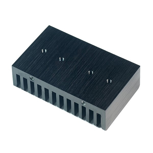 Radiateur dissipateur thermique anodisé Noir 58.5x35.6x17.75mm