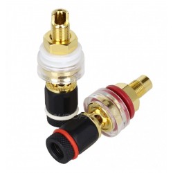 Elecaudio BP-209k borniers Plaqué Or 24K pour haut parleurs (la paire)