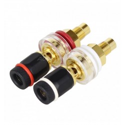 Elecaudio BP-209k borniers Plaqué Or 24K pour haut parleurs (la paire)