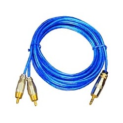 DYNAVOX Câble de Modulation JACK 3.5mm - 2 RCA Stéréo Plaqué 1.5m