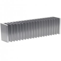  Heat Sink Radiator Black Anodized 200x72x40 Silver