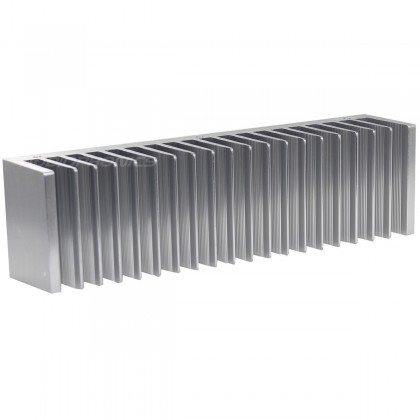  Heat Sink Radiator Black Anodized 200x72x40 Silver