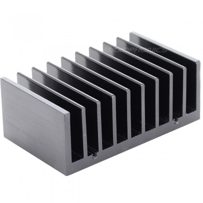  Heat Sink Radiator Black Anodized 77x47x30mm Black