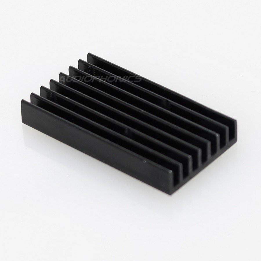 Heat Sink Radiator Black Anodized 40x22x5mm Black TO220 Audiophonics