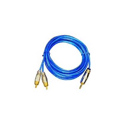 Câble de Modulation JACK 3.5mm - 2 RCA Stéréo Plaqué Or 5m