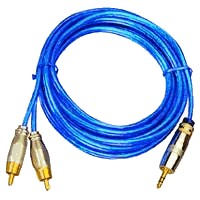 . Câble de Modulation JACK 3.5mm - 2 RCA Stéréo Plaqué Or 5m