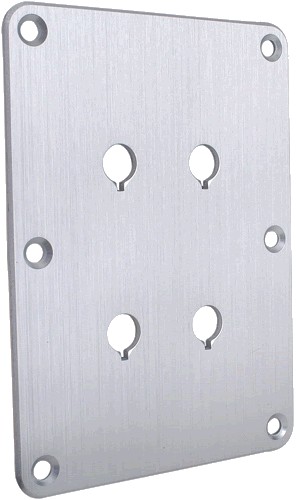 DAYTON AUDIO DBPP-SI Plaque aluminium bi-cablage Argent pour borniers