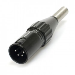 FURUTECH FP-705M (R) Connecteur XLR 4PIN Mâle Plaqué Rhodium Ø 9mm (Unité)