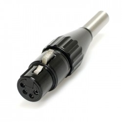 FURUTECH FP-706F (R) Connecteur XLR 4PIN Femelle Plaqué Rhodium Ø 9mm (Unité)