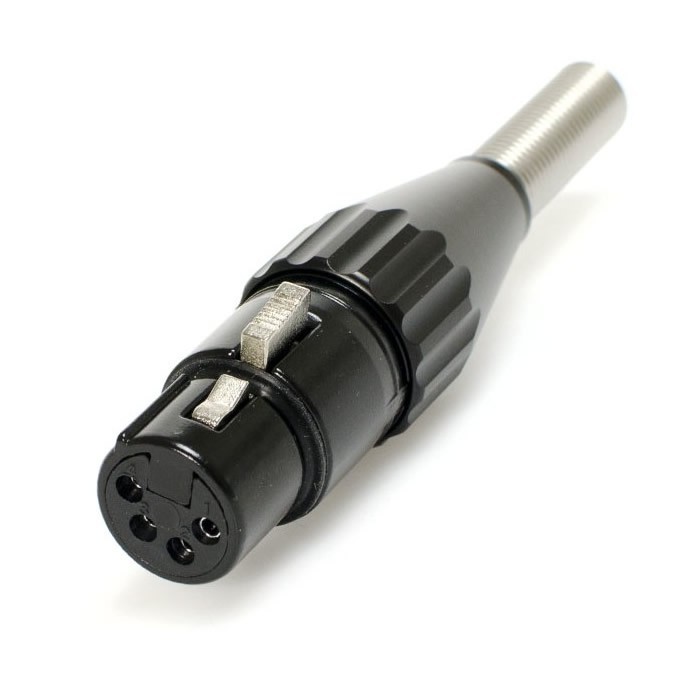 FURUTECH FP-706F (R) Connecteur XLR Femelle 4 Pôles Plaqué Rhodium Ø9mm (Unité)