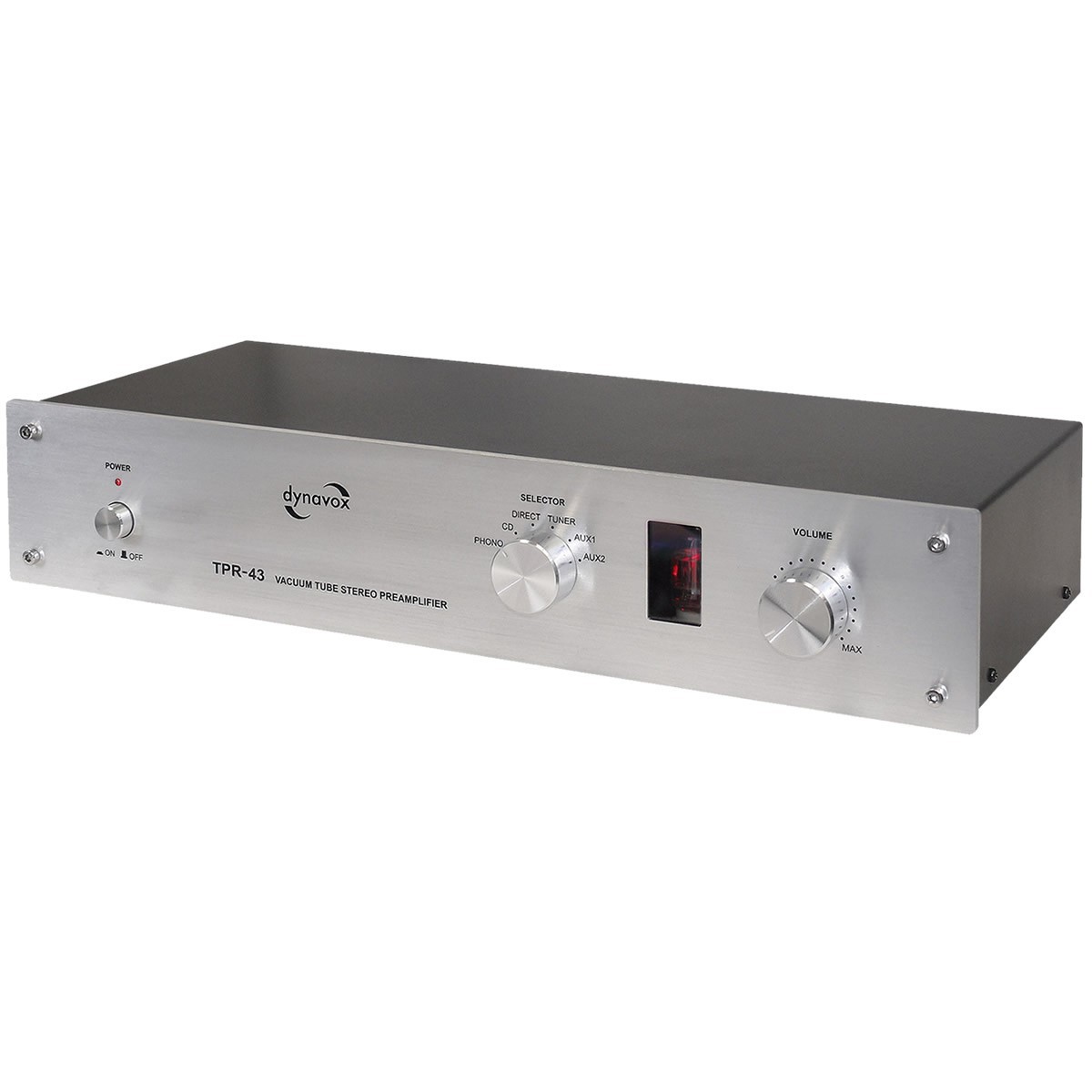 DYNAVOX TPR-43 Valve Phono Preamp / Selector Stereo (MM/MC) Silver