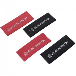 ELECAUDIO Gaines Thermo Rétractables 3:1 Ø12mm Pour Câbles Noir et Rouge (x4)
