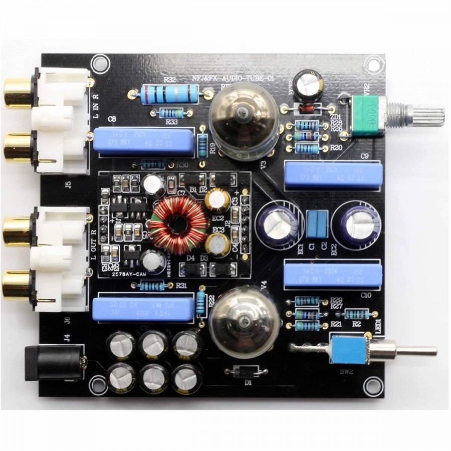 Préamplificateur Tube Hi-Fi Avec Tubes JWM5654 - Égalisation 3 Bandes - Compatible Systèmes Audio Haut De Gamme