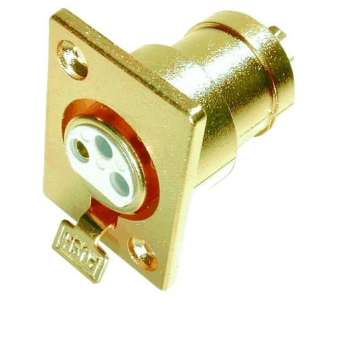 XLR 3 Poles Female Gold-plated XLR base plate