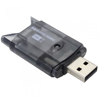 USB CARD reader Compatible with SD, SDHC, MMC, RSMMC.