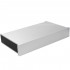 Boîtier DIY 100% Aluminium Angles Arrondis 313x190x54mm Argent