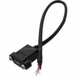 Panel mount micro USB-B male to micro USB-B female 30cm